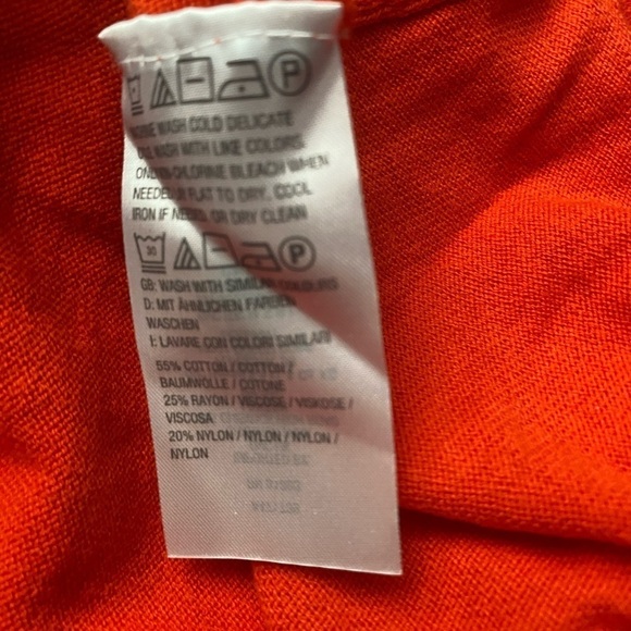 Isaac Mizrahi Drop Shoulder Pullover w / Piping Red 2XL - Picture 8 of 10